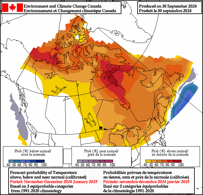 3 categories forecast map of temperature for lead 1